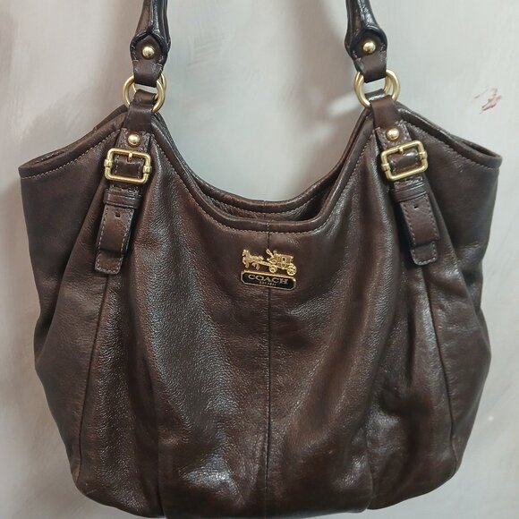 Coach Chocolate Leather Hobo - Picture 1 of 9